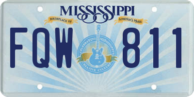MS license plate FQW811