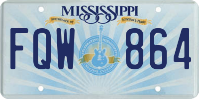 MS license plate FQW864