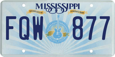MS license plate FQW877
