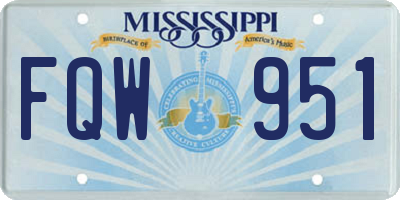 MS license plate FQW951