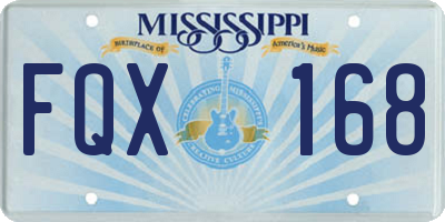 MS license plate FQX168