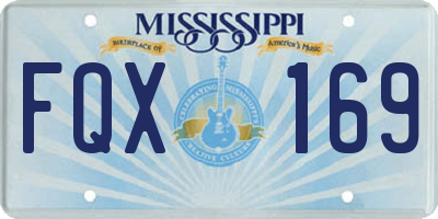 MS license plate FQX169