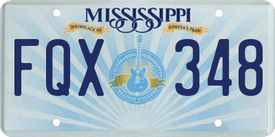 MS license plate FQX348