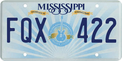 MS license plate FQX422