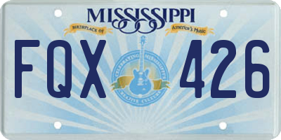 MS license plate FQX426