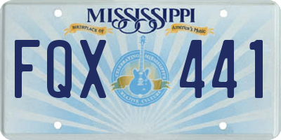MS license plate FQX441
