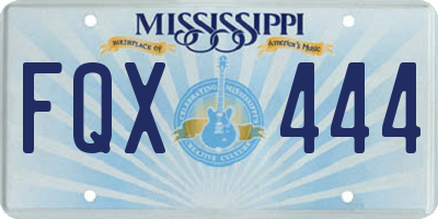 MS license plate FQX444