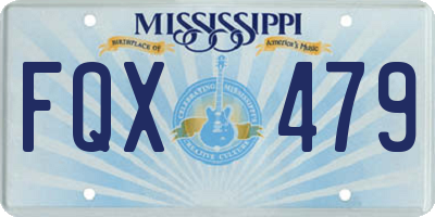 MS license plate FQX479
