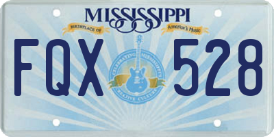 MS license plate FQX528