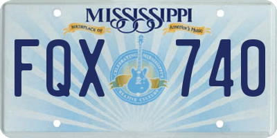 MS license plate FQX740
