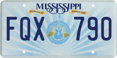 MS license plate FQX790