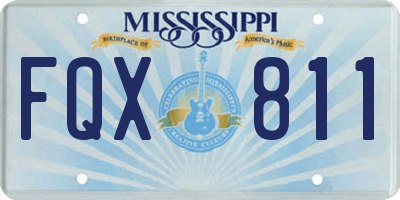 MS license plate FQX811