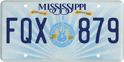 MS license plate FQX879