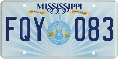 MS license plate FQY083
