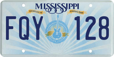 MS license plate FQY128