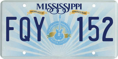 MS license plate FQY152