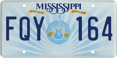 MS license plate FQY164