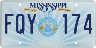 MS license plate FQY174