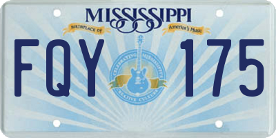MS license plate FQY175
