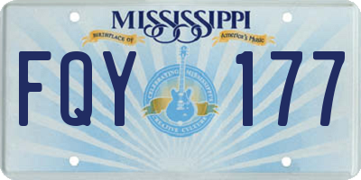MS license plate FQY177