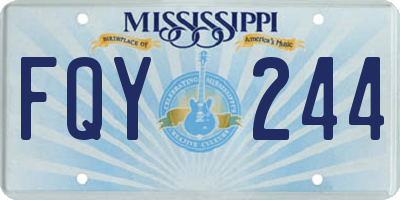 MS license plate FQY244