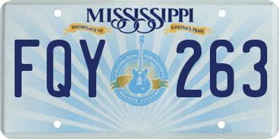 MS license plate FQY263