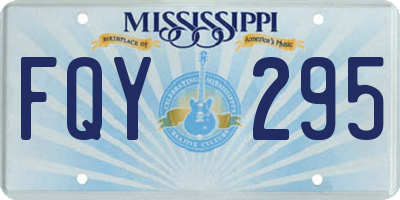 MS license plate FQY295