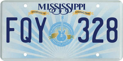 MS license plate FQY328