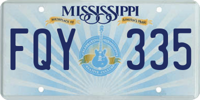 MS license plate FQY335