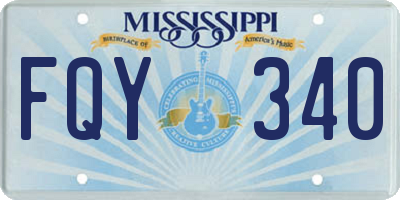MS license plate FQY340