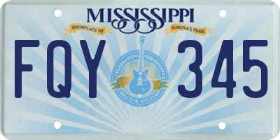 MS license plate FQY345