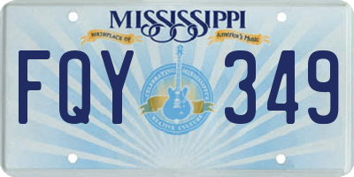 MS license plate FQY349