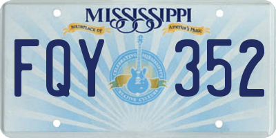 MS license plate FQY352