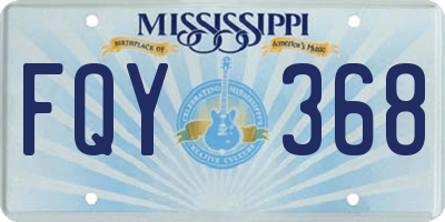 MS license plate FQY368