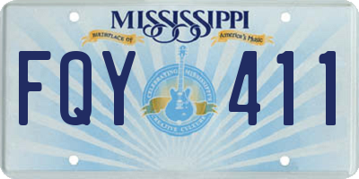 MS license plate FQY411