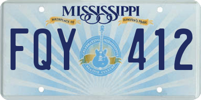 MS license plate FQY412