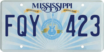 MS license plate FQY423