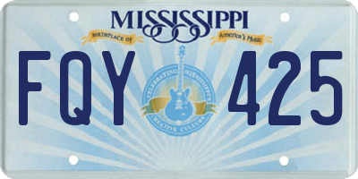 MS license plate FQY425