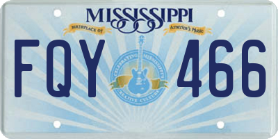 MS license plate FQY466