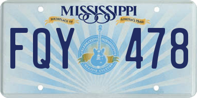 MS license plate FQY478