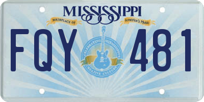 MS license plate FQY481
