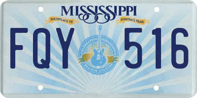 MS license plate FQY516