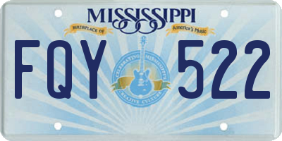 MS license plate FQY522