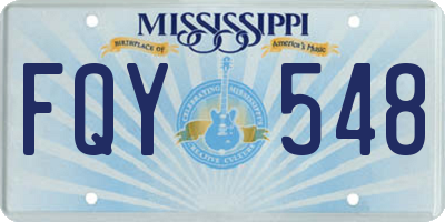 MS license plate FQY548