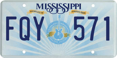 MS license plate FQY571