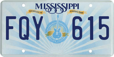 MS license plate FQY615