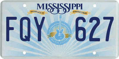 MS license plate FQY627