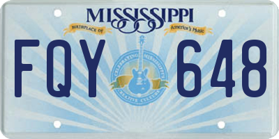 MS license plate FQY648