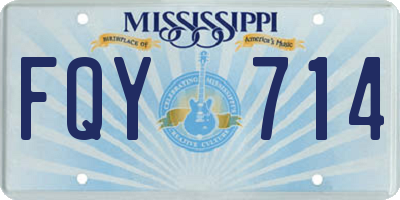 MS license plate FQY714