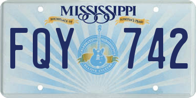 MS license plate FQY742